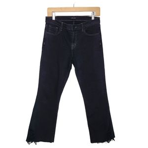 J Brand Belena Hendrix Reign Black Denim Jeans Lace Inset Demi Bootcut 28